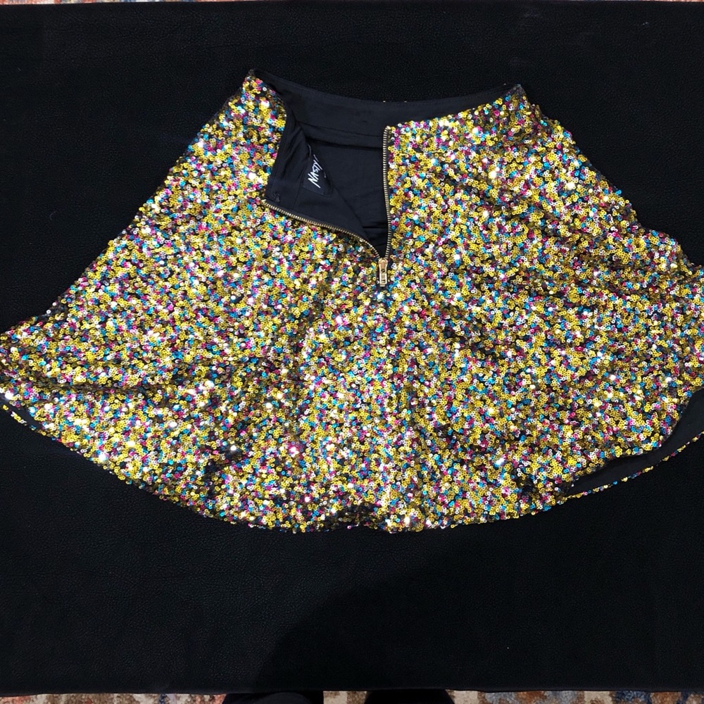 Multi Color Sequin Skirt - Picture 9 of 11